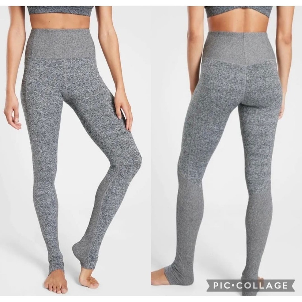 Athleta Exhale Stadh Pocket Heel Tight in Softluxe Grey S